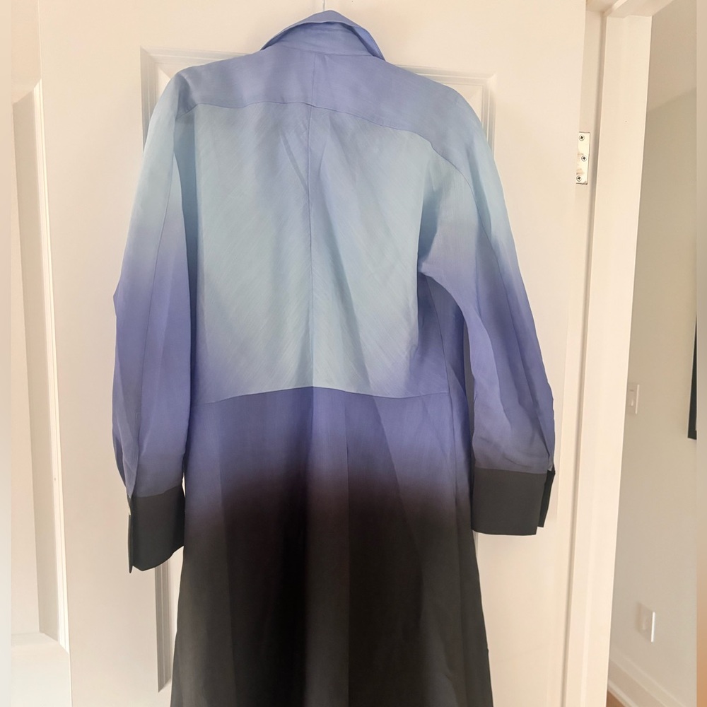 BNWT - Vince ombré blue summer shirt dress. Size L - Picture 2 of 11